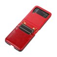thumbnail image 5 of Nalacover for Samsung Galaxy Z Flip 4 Crossbody Wallet Case with Back Card Slot, Purse Cover with Shoulder Strap Classic PU Leather Lanyard for Women Girls, TPU Shockproof Non-Slip Case, Red, 5 of 9