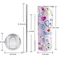 thumbnail image 3 of Nurse Gift - 20oz Insulated Tumbler with Straw, Stainless Steel Travel Mug, Double-Wall Vacuum Thermos for Nurses & Nursing Students. Perfect Birthday, Graduation, or Thank You Present in Sporty Blue., 3 of 5