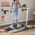 thumbnail image 2 of JELENS 2 in 1 Incline Treadmill Under Desk Walking Pad 2.5HP Home Folding Treadmills with Gesture Sensing Control, Walking Machine for Office with Led Display, 2 of 9