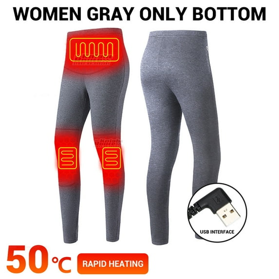 Sivheart Women Intelligent Heating Clothing Intelligent Constant Temperature Suit Winter Heated Underwear USB Hot Clothes Thermal Underwear (10000mAH Power Supply Optional) For Gifts