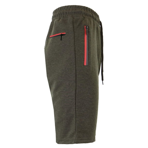 fleece shorts with zip pockets