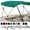 Blue, variant on SavvyCraft® 4 Bow Boat Bimini Top with Aluminum Frame & Canvas, 8ft L x 54in H x 61-66in W Burgundy