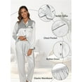 thumbnail image 5 of Pajamas for Women: Syphoria Womens Pajamas, Two-Piece Long Sleeve with Long Pajama Pant Set Button Down Lounge Sets for Women, 5 of 6