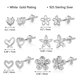 thumbnail image 4 of Pendientes de tuerca ALEXCRAFT de plata de ley 925, juego de 6 pares para mujer, 4 of 6