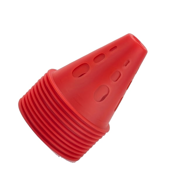Toystoory Solución de control de tráfico de cono de carretera de entrenamiento de marcado de 10 piezas para entrenamiento de fútbol y marcado Ropa Deportiva, Zapatos rojo