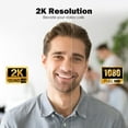 thumbnail image 3 of RONY 2K Webcam with Auto Focus & Noise-Canceling Mic Plug & Play PC Camera Compatible with Windows 10/8/7, Vista/7/8/10, Silver, 3 of 11