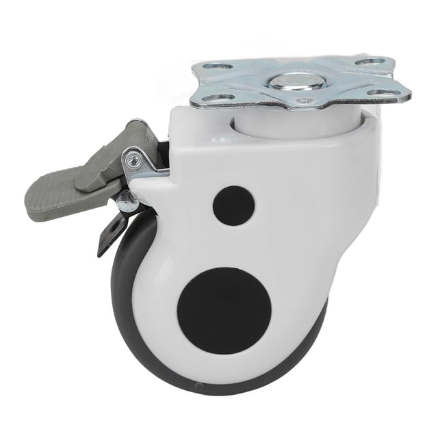 Rueda médica en forma de remolino silenciada, Rueda médica en forma de remolino silenciada médica de 3,93 pulgadas Rueda médica en forma de remolino blanca Durabilidad extendida