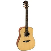 Hohner A+ AS355 Steel String Dreadnought Solid Top Acoustic Guitar w/ Gig Bag, Natural Satin