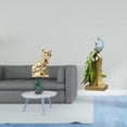 thumbnail image 2 of Estatua De Gato Pavo Real, Figura Decorativa, Escultura Animal, Adorno Artesanal Para Chimenea, Escritorio, Mesa De Entrada, Centro De Mesa, Oficina, Regalo De Cumpleaños, 2 of 8