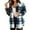 Blue, variant on Autumn and Winter Flannel Plaid Jackets for Womens 2024 Plus Size Casual Plaid Buckle Long Sleeved Woolen Shirt Jacket