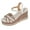 White, variant on Wedge Sandals for Women, Women's Platform Wedge Heels, High Heel Summer Wedges for Women with Breathable Knitted Textile Upper Open Toe Ankle Strap