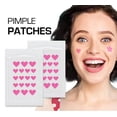 thumbnail image 2 of Acne pimple patch Skin care facial Hydrocolloid acne absorbing cover patches cute heart fashion, Blemish Spot, Skin Treatment, Facial Stickers 36pc, 2 of 7
