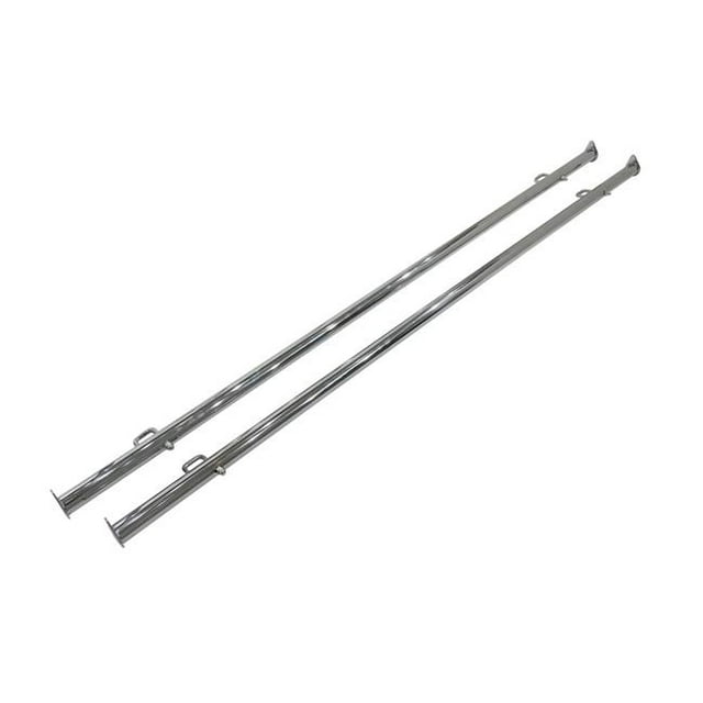 Econoco KH2 Clamp-on Hangrail for Double Bar Racks K40 & K41 - Chrome