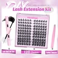 thumbnail image 2 of Kit de extensión de pestañas Mavphnee Natural Lash Clusters CC Curl, 2 of 9