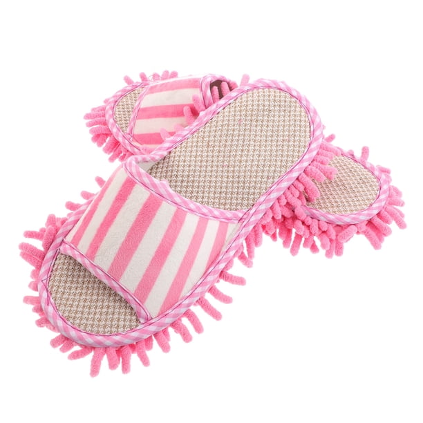 BESTYASH 1Par Zapatillas Para Limpiar Hogar En Color Rosa Reutilizables Y De Material Absorbente