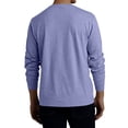 thumbnail image 3 of Henley Neck T-Shirt Men Basic Breathable Men's Long Sleeve Tops Tee Shirts Spring Casual Solid Color Button T Shirts, 3 of 4