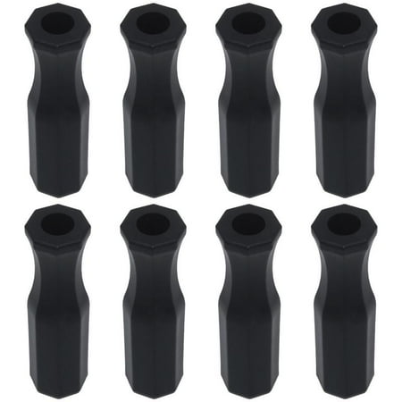 8 Pieces Premium Replacement Handles for Standard Foosball Tables  Black