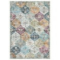 thumbnail image 2 of Aoile Washable Area Rugs 9' x 12', Moroccan Trellis Rug Non-slip Stain Resistant Accent Rug Vintage Distressed Floral Floor Cover Carpet for Dining Room Office Entry Rug, Purple Multi, 2 of 8