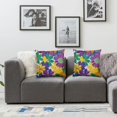 thumbnail image 3 of Nawypu Purple Green Yellow Flower Pillow Covers Mardi Gras Dahlia Outdoor Decorative Throw Pillows Farmhouse Pillowcases Cushion Case Decor for Home Sofa Couch Bed 2pc, 3 of 6