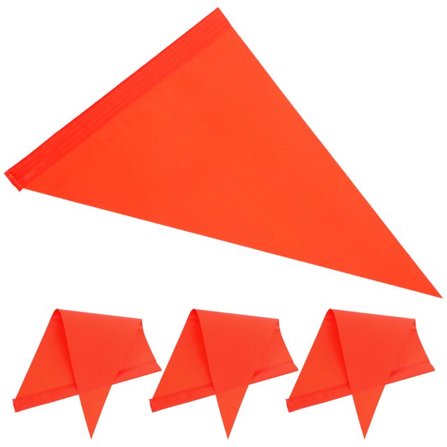 4 banderas triangulares reflectantes para niños, impermeables, para bicicletas, patinetas y tiendas exteriores, señal de seguridad reemplazable