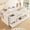 White + Solid Wood+MDF, variant on ChenyueFurn Toddler Bed with Storage Drawers, Lift-Top Chest, Safety Rails & Gate,Natural+White