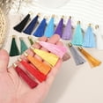 thumbnail image 4 of Uxcell 100 Pcs Bookmark Tassels with Gold Cap 2.4" Tassels for DIY White, 4 of 6