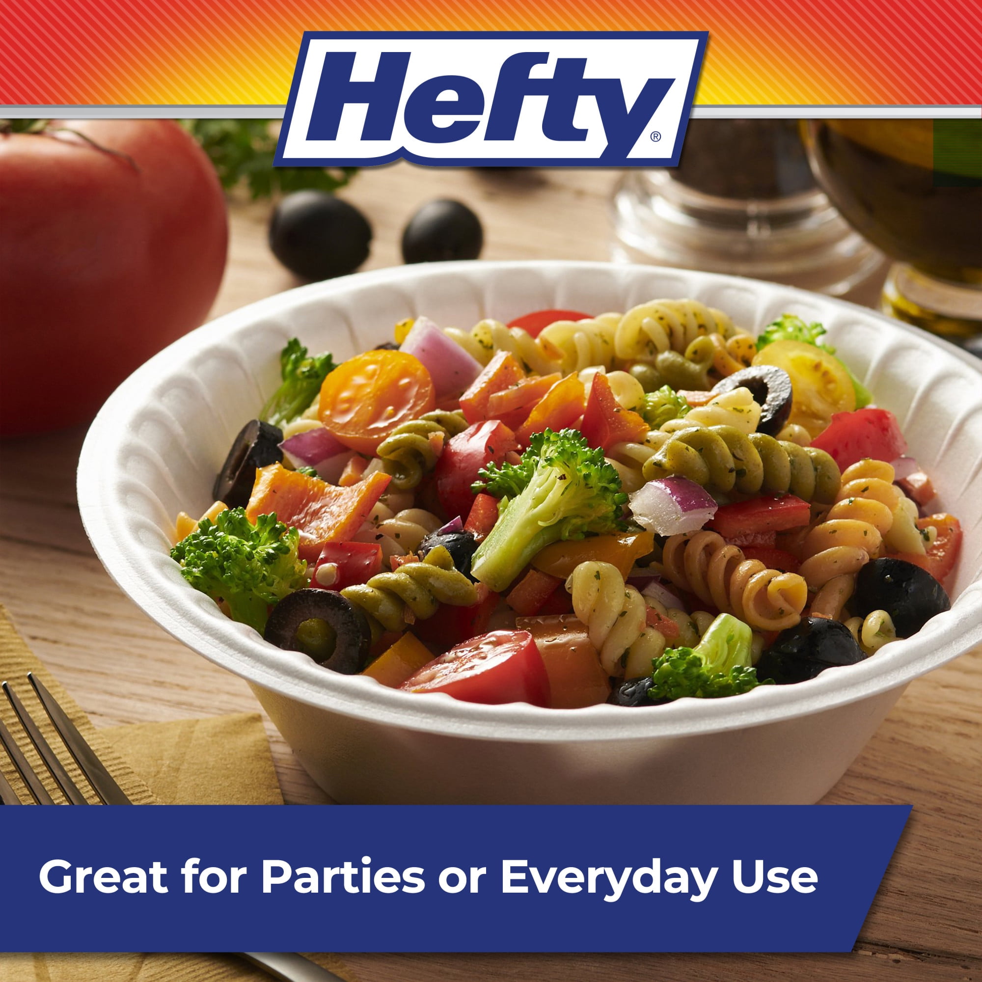 (4 pack) Hefty Everyday Soak Proof Large Disposable Foam Bowls, 20 oz., 25 Count