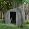 thumbnail image 4 of Resenkos Galvanized Metal 6' x 8' Outdoor Storage Tent, Heavy Duty and Waterproof Portable Shed, 4 of 11
