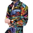 thumbnail image 3 of Nueva camisa casual de manga larga de lujo para hombre combinada con camisa de primavera y otoño con impresión 3D, camisa de moda para hombre de calle, 3 of 5