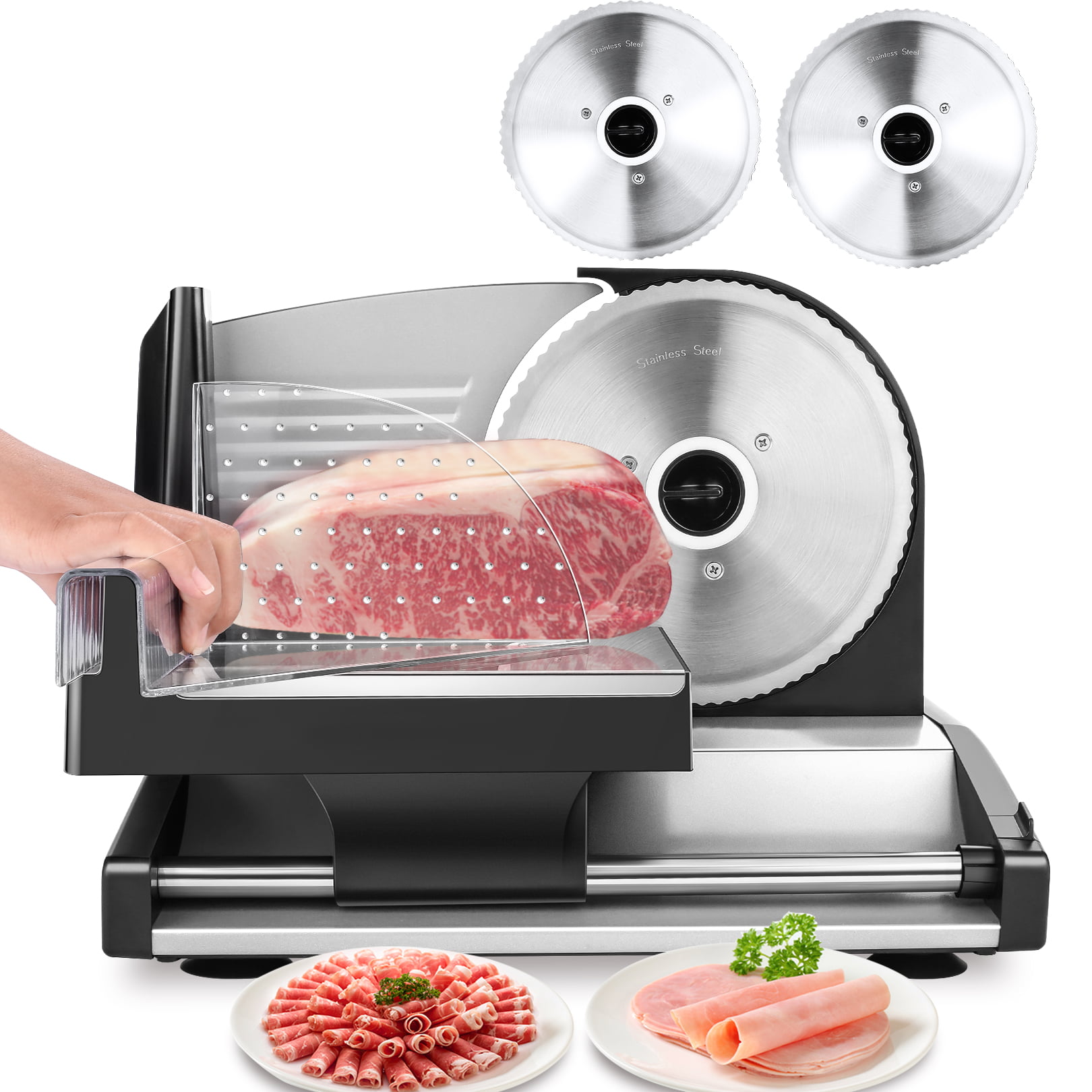 Details about   Commercial 10" Blade Deli Meat Slicer 240W 530RPM Food Cheese Electric Slicer 