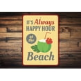 thumbnail image 1 of Always Happy Hour Novelty Decor, Metal Wall Sign - 10x14 Inches, 1 of 4