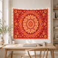 thumbnail image 5 of Floral Mandala with Abundant Garden Blooms, Whimsical Boho for Bohemian Decor Enthusiasts, Vibrant Botanical Wall Art, Housewarming Gift, Tapestry Wall Hanging for Bedroom and Living Room, 5 of 7