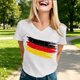 thumbnail image 5 of Women's Football Graphic T-Shirt, Women's V Neck Short Sleeve T Shirt, Casual Letter Print Tee, Fashion Summer Top for Soccer Tournament 2026 Black Size: L, 5 of 6