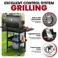 thumbnail image 6 of 30000BTU Gas Grill, 3-Burner Grills with Built-in Thermometer & Side Table, Stainless Steel BBQ Grills for Outdoor Cooking, 6 of 8