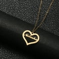 thumbnail image 4 of Name Custom Necklace Custom Name Love Heart Pendant Personalized Heart Stainless Steel Name Necklace for Women Valentine's Day Gift, 4 of 5