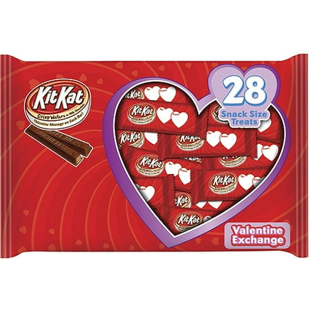Kit Kat Valentine Exchange Snack Size Treats Candy, 28 count, 13.72 oz