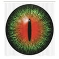 thumbnail image 2 of Ambesonne Reptile Shower Curtain, Exotic Cat Eye Egypt, 69"Wx84"L, Black Green Red, 2 of 4