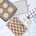 thumbnail image 6 of Purple Yellow Checked Pattern Pot Holder Set 2 Piece Non-Slip Oven Hot Pads Heat Resistant Durable 7x9.8in, 6 of 7
