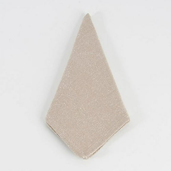 Fennco Styles Scintilla Classic Design Shimmering Napkins ,Set of 4 (Natural)