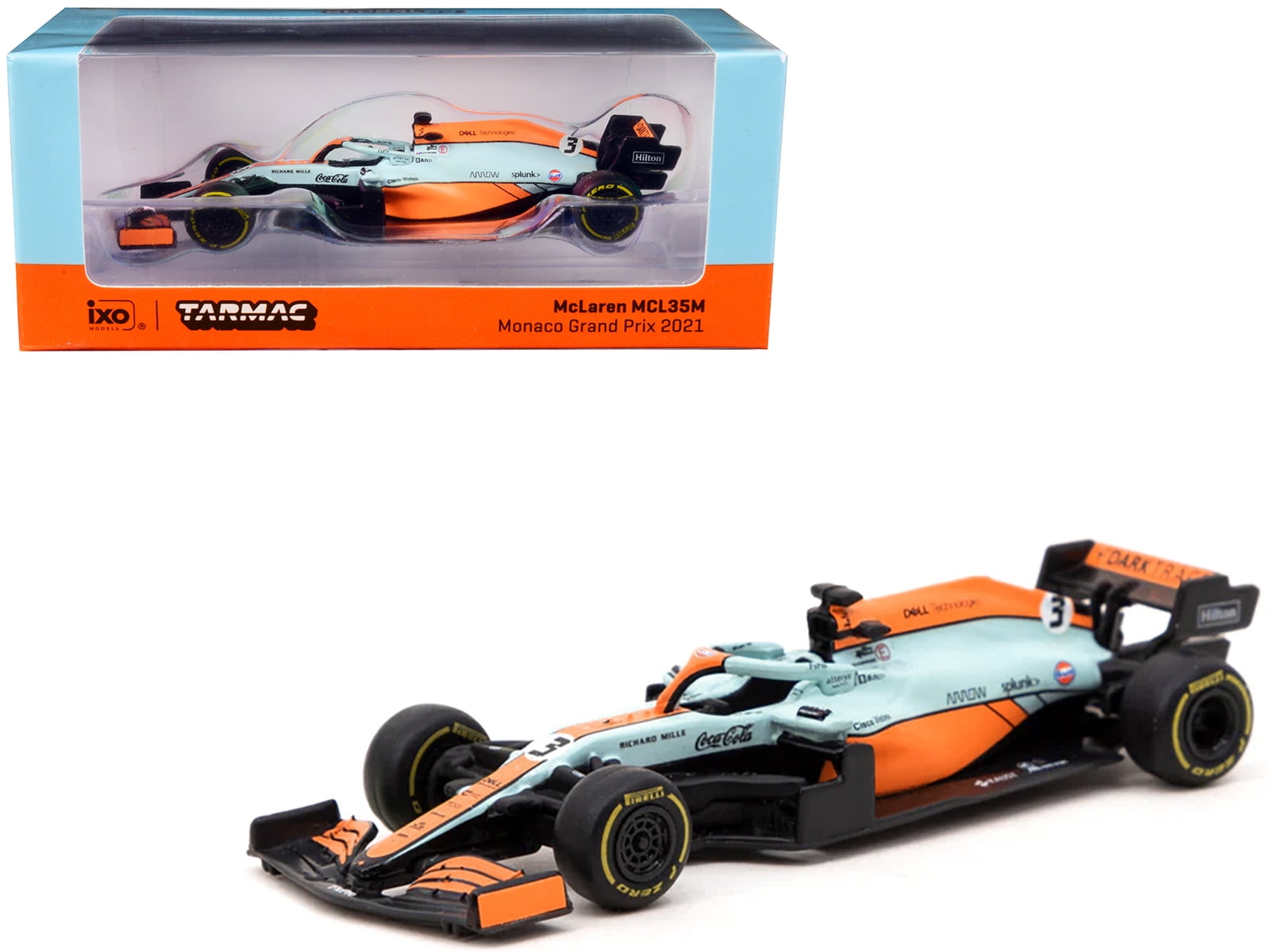 McLaren Mercedes MCL35M 3 F1 Grand Prix De Monaco 2021 Daniel Ricciardo Minichamps 537214903