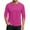 Hot Pink-men's t shirts, variant on Txeol 3/4 Sleeve Blouse for Men Solid Casual Button V Neck Henley Shirts Cotton Comfy Workout Tees Tops,Beige,L