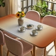 thumbnail image 3 of Burnt Orange Ombre Table Cloths for 4 Foot Rectangle Tables, Modern Grey Gradient Farmhouse Art Patio Waterproof Elastic Fitted Tablecloths, Washable Rectangular Table Cover for Camping, 3 of 8
