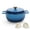 blue, variant on 6-Quart Cast Iron Dutch Oven Pot with Lid, Featuring With frying pan lid and leg base,Heavy-Duty Kitchenware w/ Enamel,Suitable for Baking, Grilling, Stewing, and Cooking,Black
