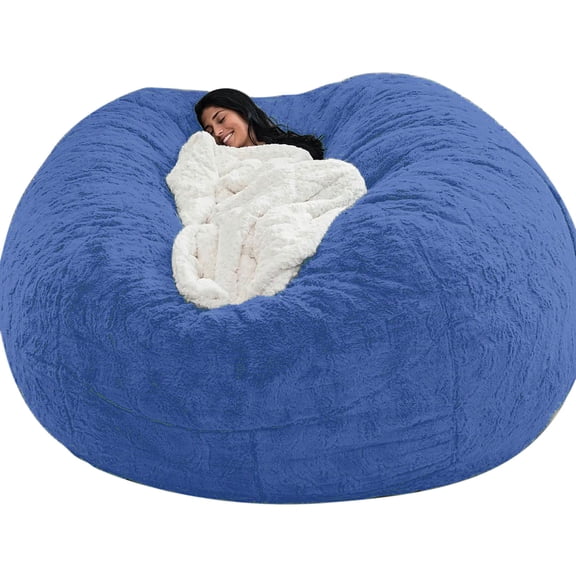 Bean Bag Chair Cover Large Circular Velvet Sofa Slipcover Only Cover No Filler for Floor Cushion Pouf Ottoman Living Room Bedroom Home Decor
