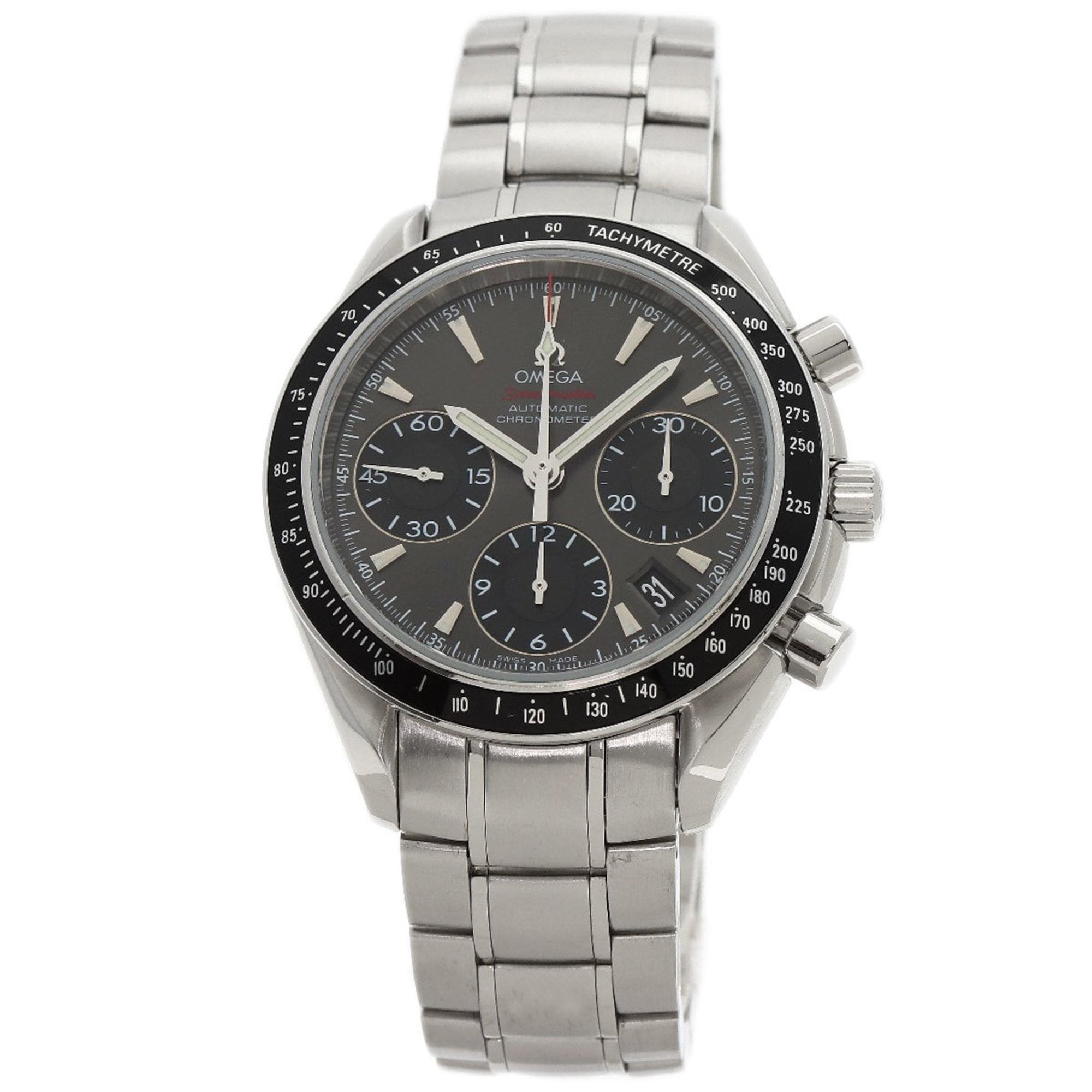 Pre-Owned OMEGA 323.30.40.40.06.001 Speedmaster Date Watch Stainless Steel SS Men's (Good)