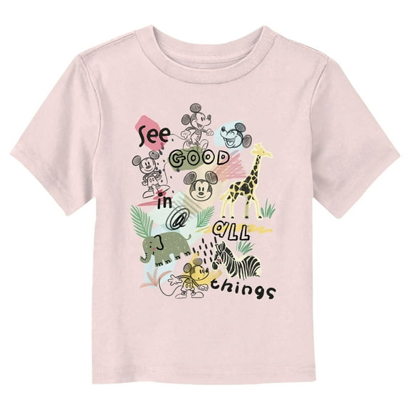 Toddler's Mickey & Friends See Good in All Things  Graphic Tee Light Pink 3T
