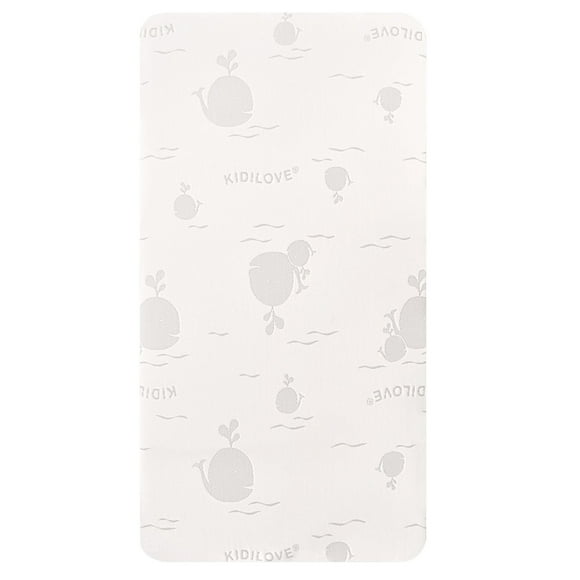 KidiLove Coziness 5" Baby and Toddler Bed Foam Mattress With Organic Cotton Cover In White
