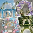 thumbnail image 3 of Adjustable Metal Square Garden Arch Trellis - 8FT x 8FT White Backdrop Stand for Wedding, Party, Baby Shower, Garden Decor, Portable Frame with Base - White, 3 of 7