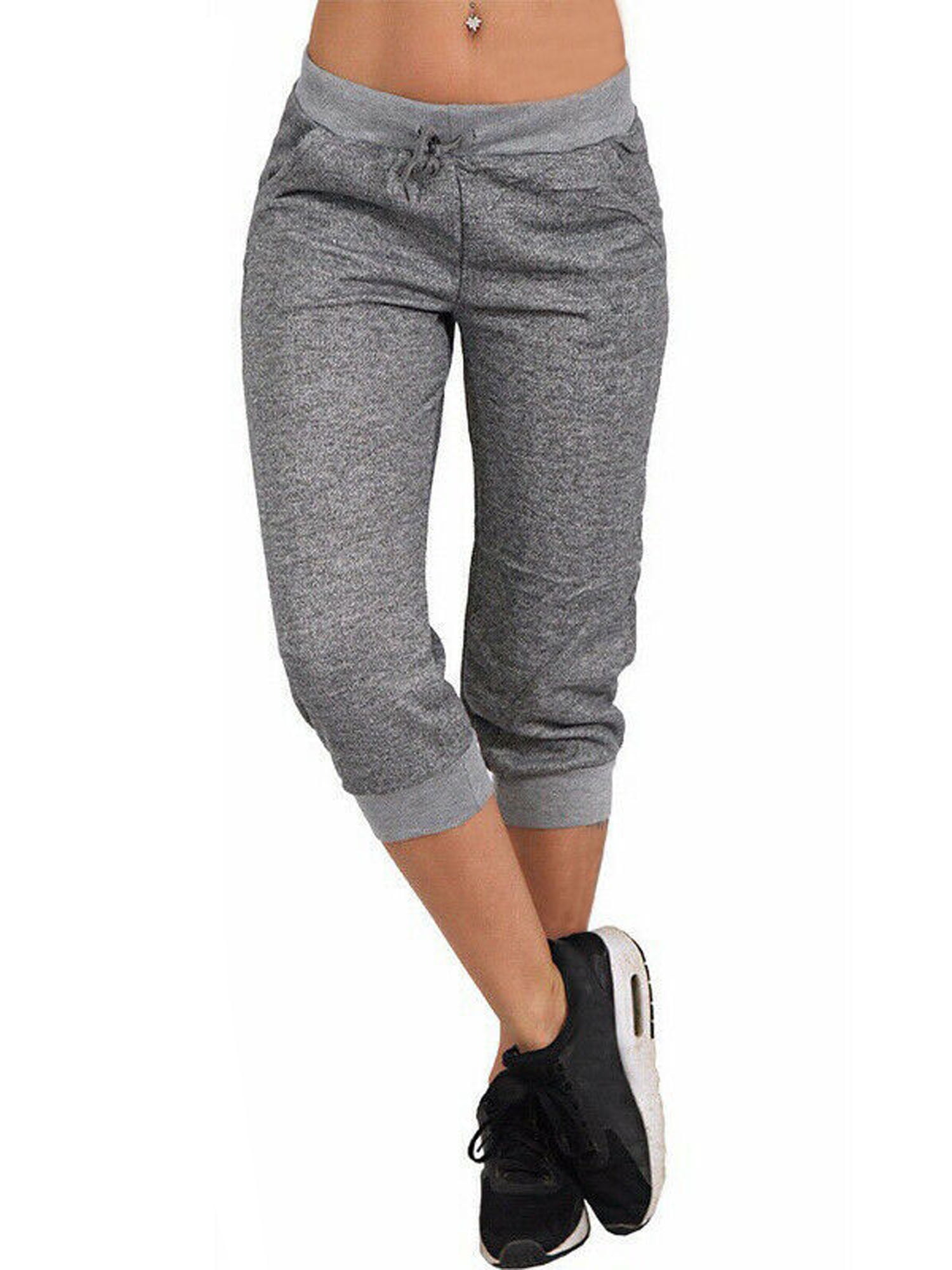 Women Sweatpants Capri Pants Jogger Running Yoga Fitness Pants Sports  Trousers - Walmart.com