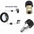 thumbnail image 3 of Piece Pressure Washer Hose Adapter Female To 3/8 Male Quick Release Fitting And 3/8 Female Quick Release Fitting To M22 14mm Female, 3 of 5